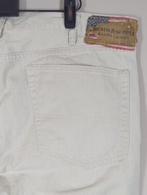 Denim & Supply Ralph Lauren Men's White Straight Jeans 40 X 33